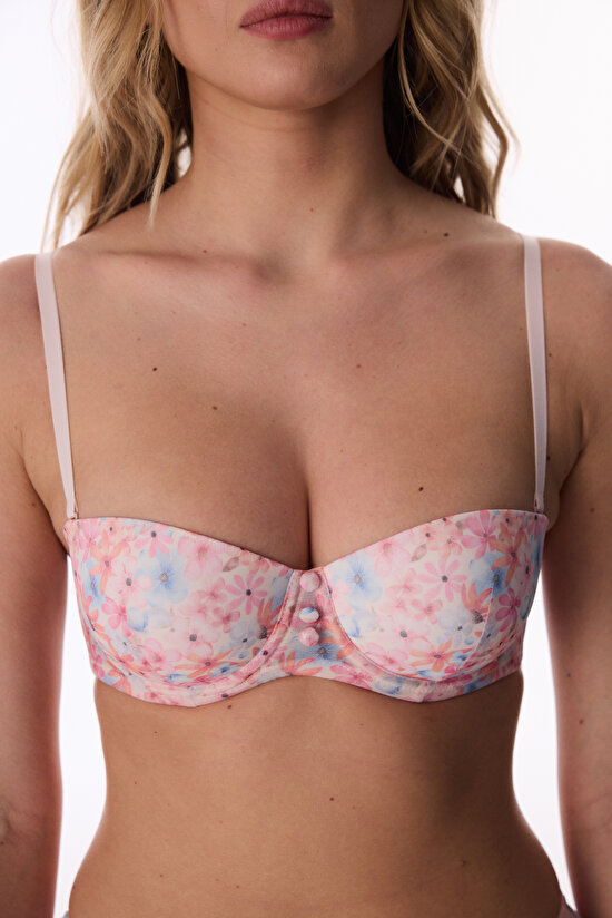 Colorful Stardoll Patterned Push-Up Bra - 4