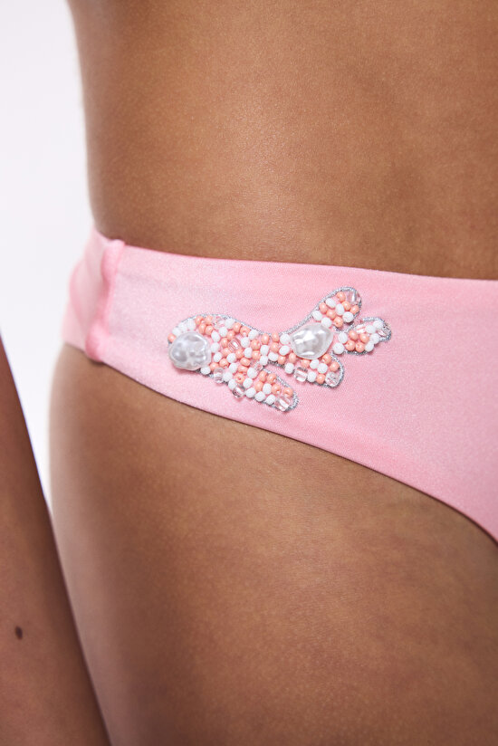 Pink Pearl V Slip Bikini Bottom - Gamze Erçel Colleciton Pink Pearl V Slip Bikini Bottom - Gamze Erçel Colleciton - 4