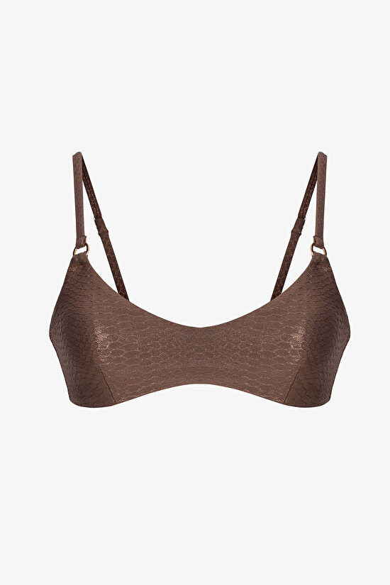 Kahverengi Are Bra Bikini Üstü - 6