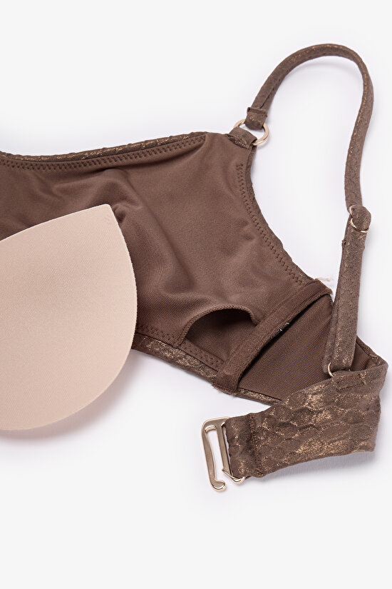 Kahverengi Are Bra Bikini Üstü - 9