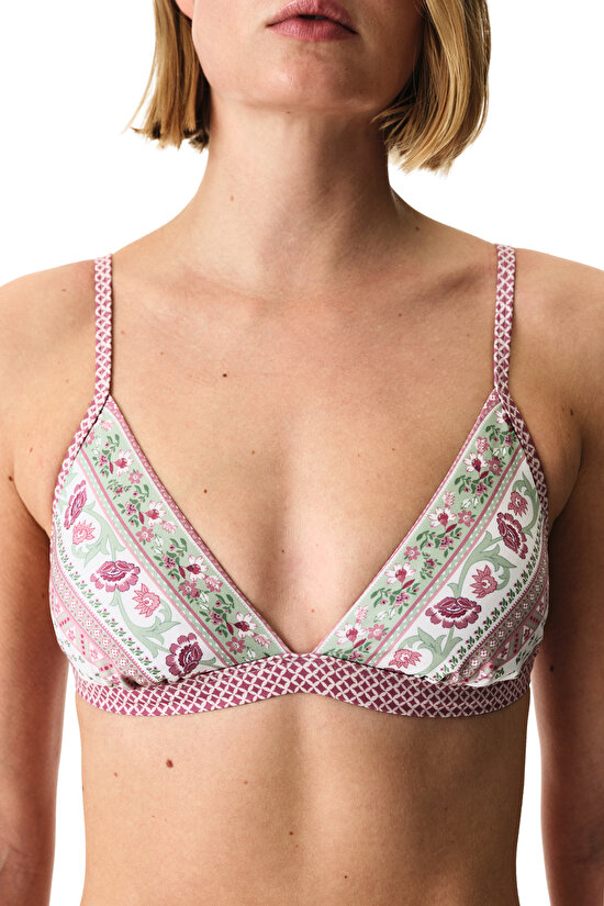 Renkli Liriane Üçgen Fit Bikini Üstü - 3