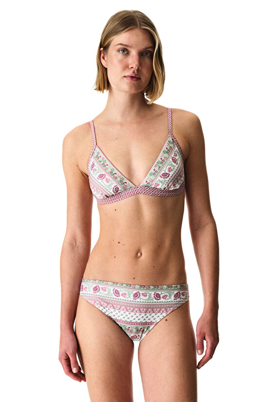 Renkli Liriane Üçgen Fit Bikini Üstü - 4