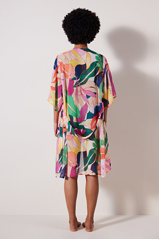 Magnolia  Çok Renkli Kimono - 4