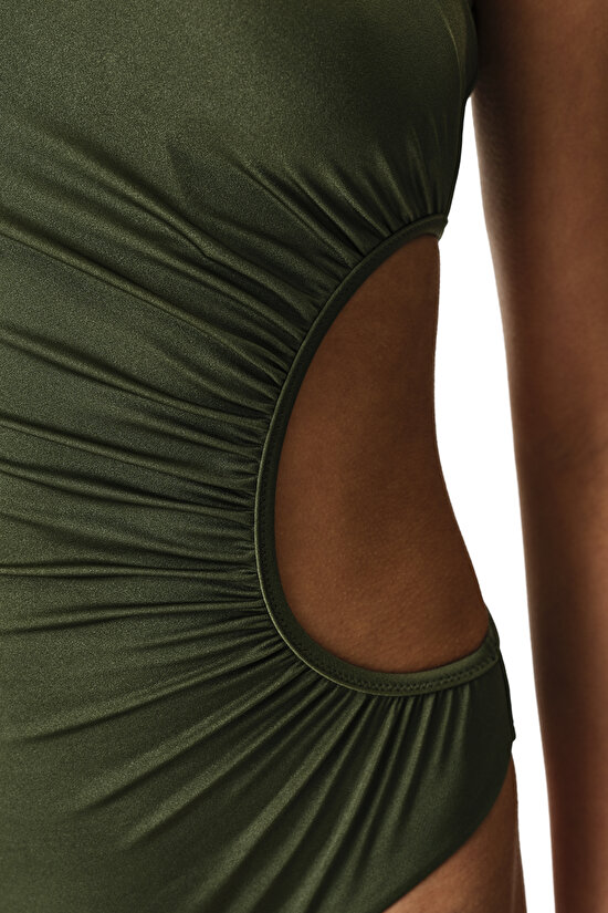 Olive Green Marcelina Monokini - 3