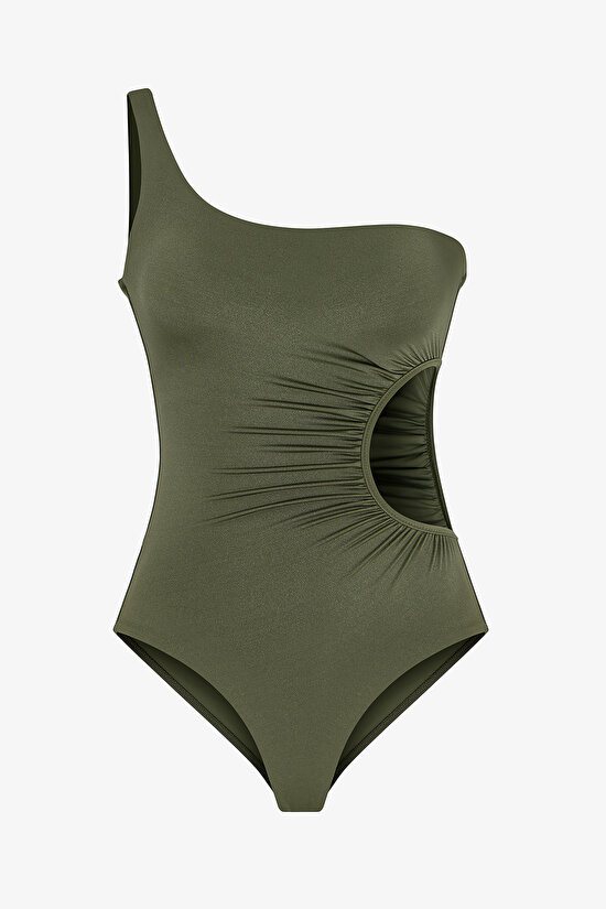 Zeytın Yeşili Marcelina Monokini - 5