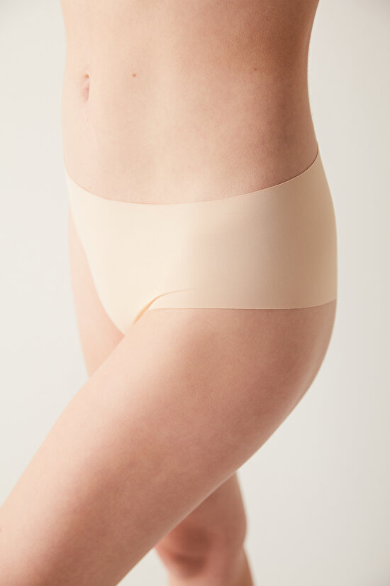 Bej İz Yapmayan Dikişsiz Normal Bel Hipster Külot - 1