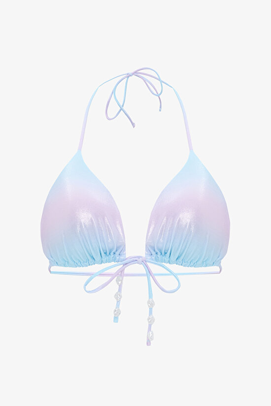 Jamie Boncuklu Çok Renkli Üçgen Bikini Üstü - Gamze Erçel Koleksiyonu - 6