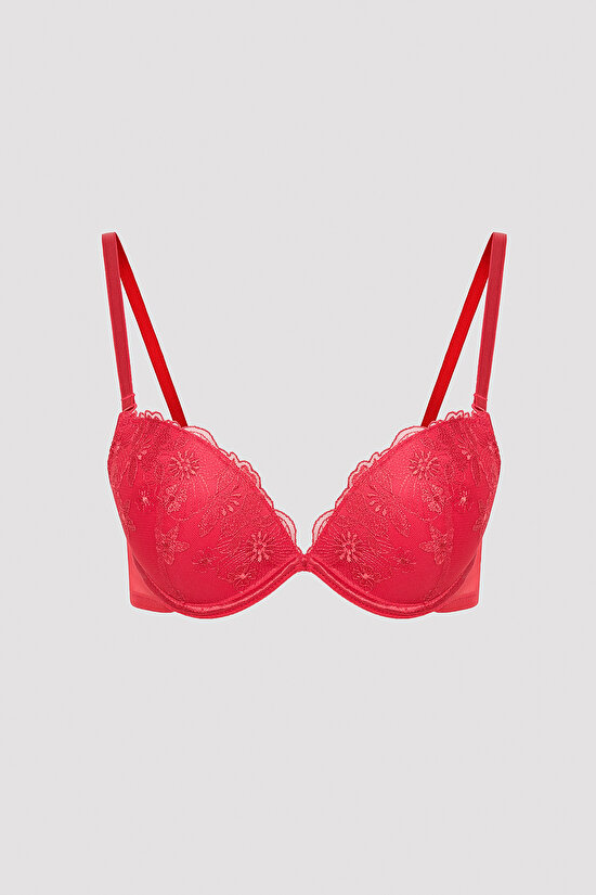 Wowbra Broidery Kırmzı Sütyen - 5