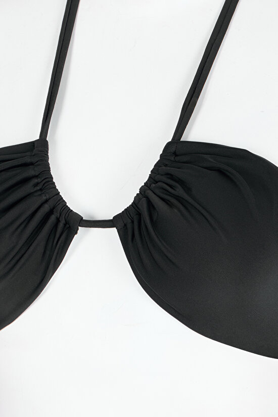 Siyah Reverse V Bikini Üstü - 7