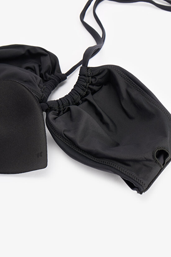 Siyah Reverse V Bikini Üstü - 8