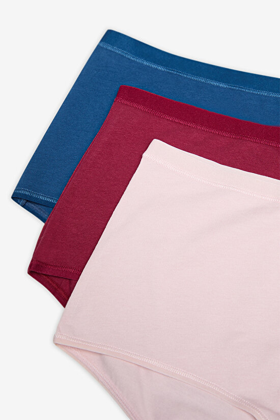 3lü Highwaist Pamuklu Slip Külot - 5