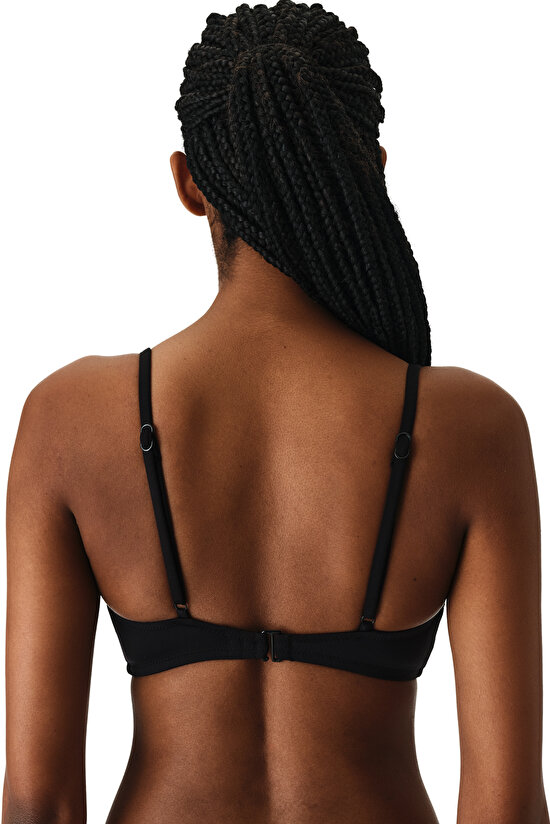 Siyah Front V Bikini Üstü - 2
