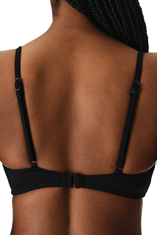Siyah Front V Bikini Üstü - 4