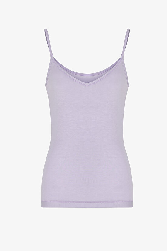 Lilac Collagen Thin-Strap Tank Top