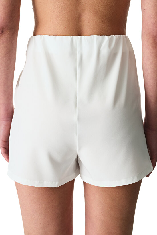 White Skirt Swim Shorts - 2