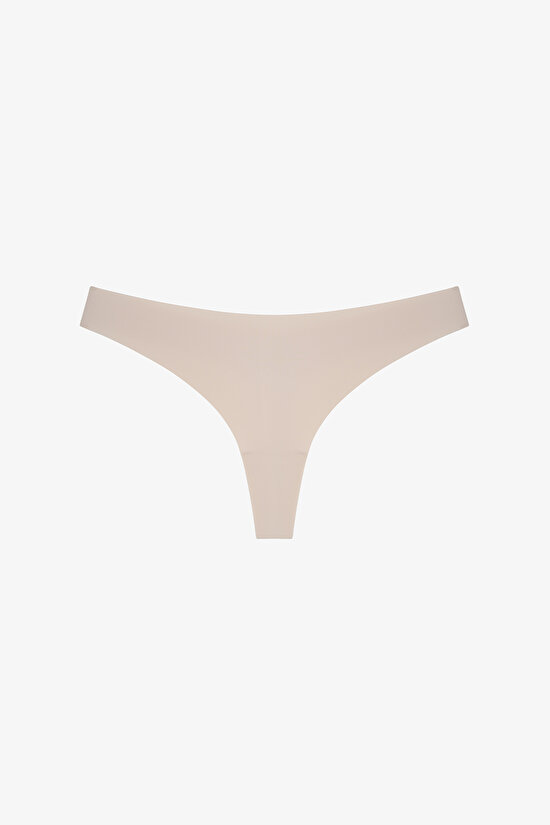 Ceramic Beige Invisible Laser Cut Thong - 1