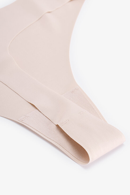 Ceramic Beige Invisible Laser Cut Thong - 3