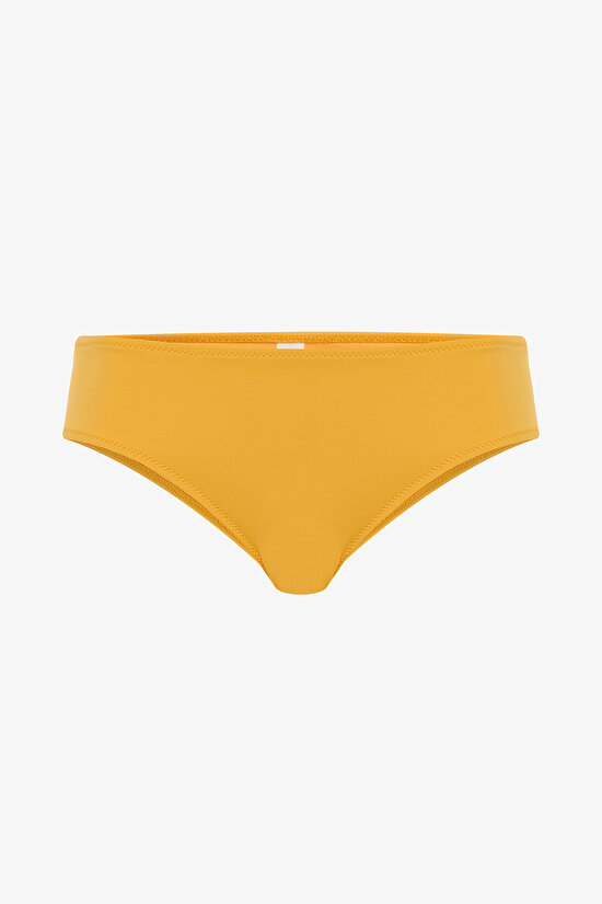 Sarı Orta Bel Hipster Bikini Altı - 5