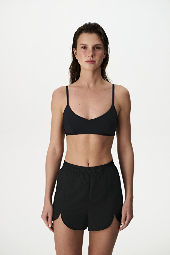 Black Slit Swim Shorts - 3