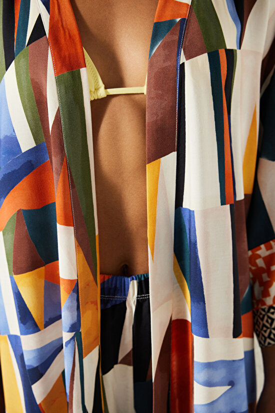 Zanzibar Desenli Kimono - 5