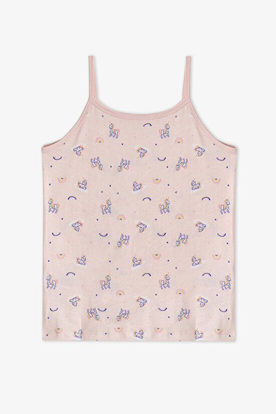 Mint Green Girls Unicorn Dream 2 in1 Tank Top - 2