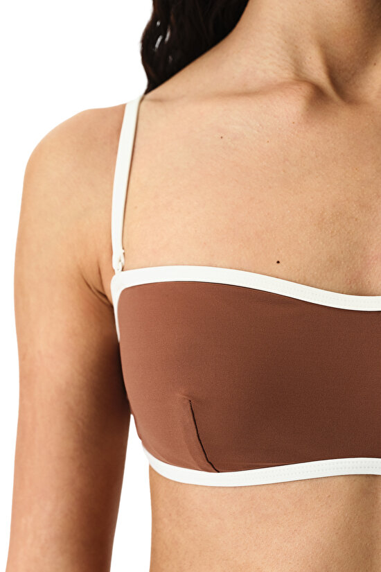 Light Brown Fiona Strapless Bikini Top - 3