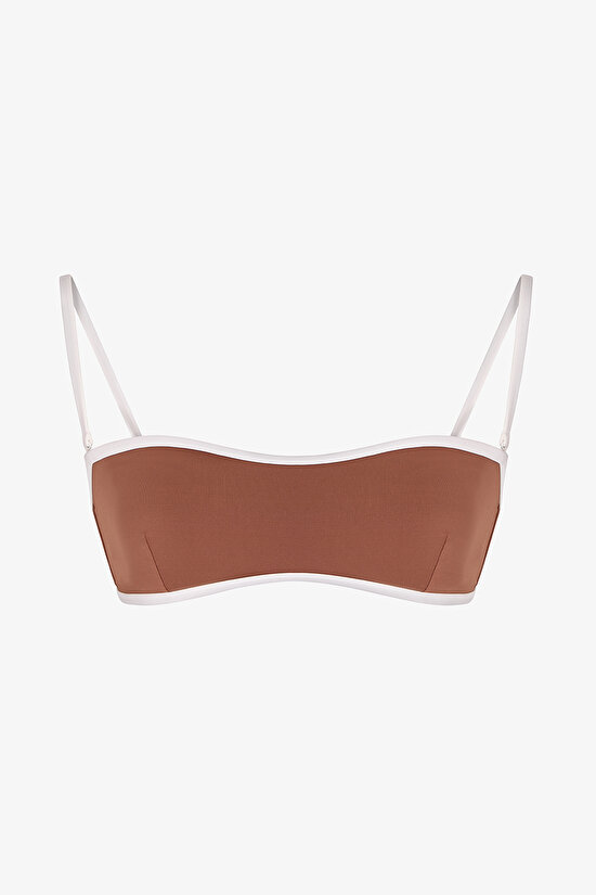 Light Brown Fiona Strapless Bikini Top - 6
