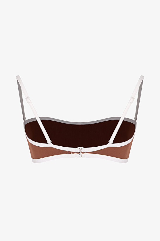 Light Brown Fiona Strapless Bikini Top - 7