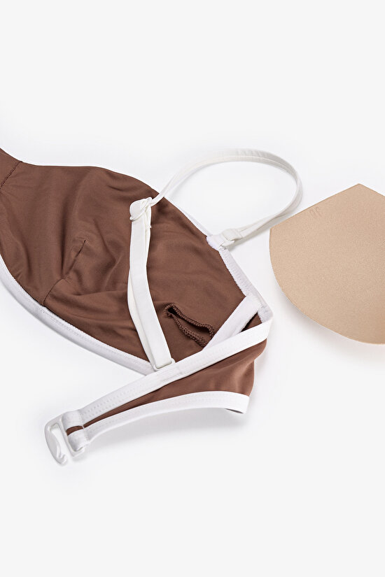 Light Brown Fiona Strapless Bikini Top - 8
