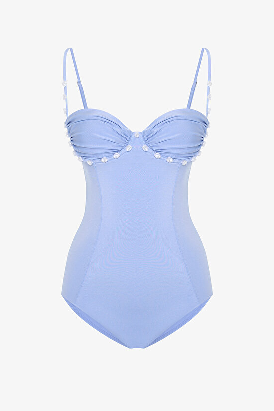 Mavi Tokalı  Mayo - Gamze Erçel Koleksiyonu - 8