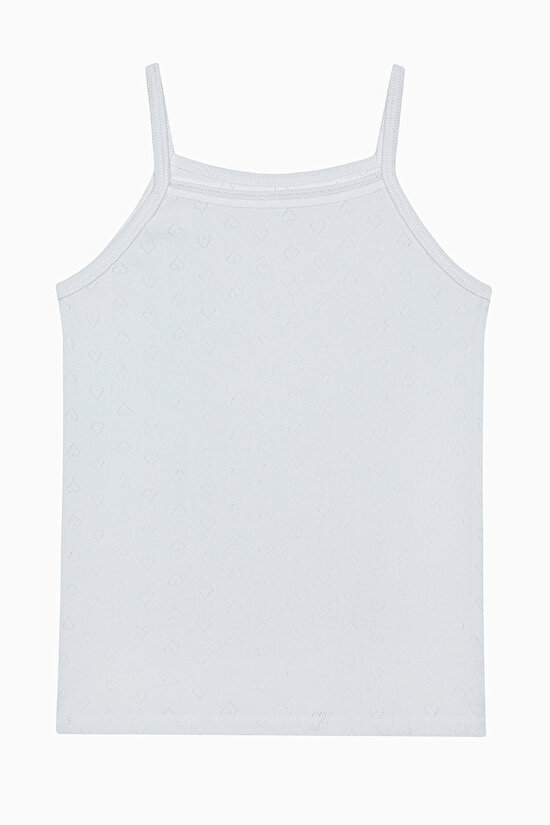 Kız Çocuk Lovely Pointel Pamuklu Çok Renkli 2li Atlet - 3