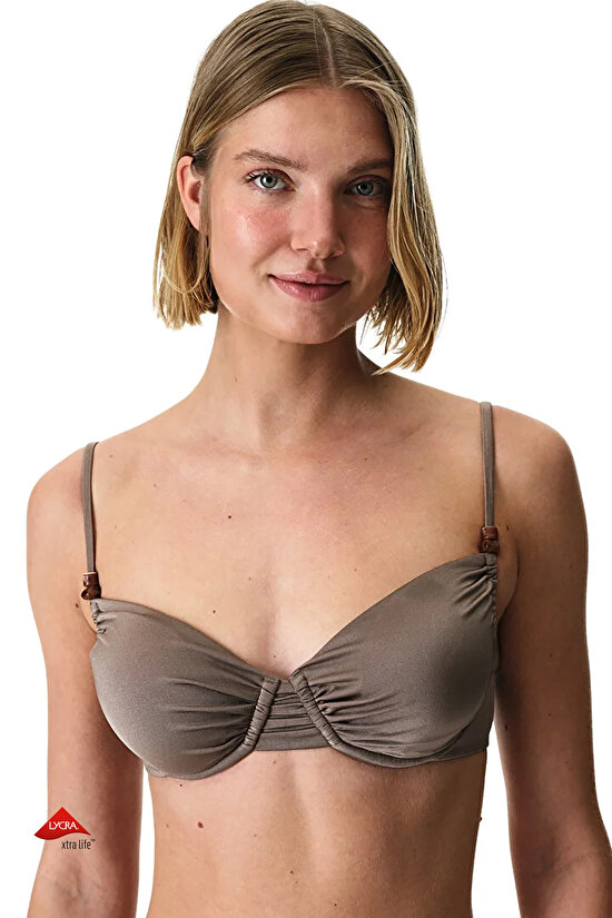 Deve Tüyü Naiara Cup Bikini Üstü - 1
