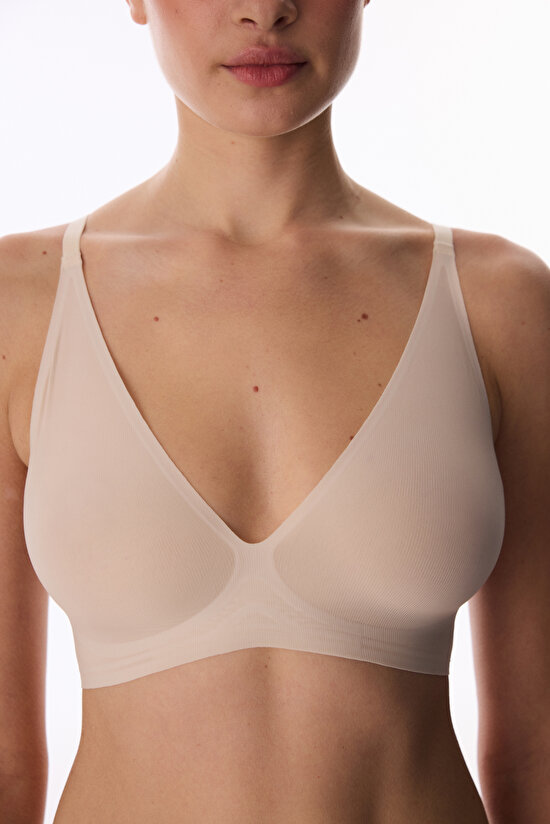Ceramic Beige Zerogram Decolette Bra - 4
