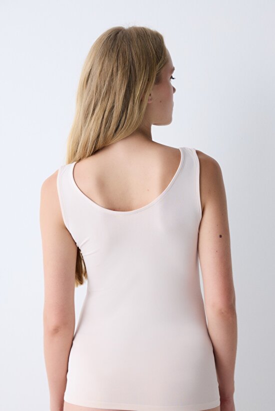 Açık Bej V Yaka Atlet - 4