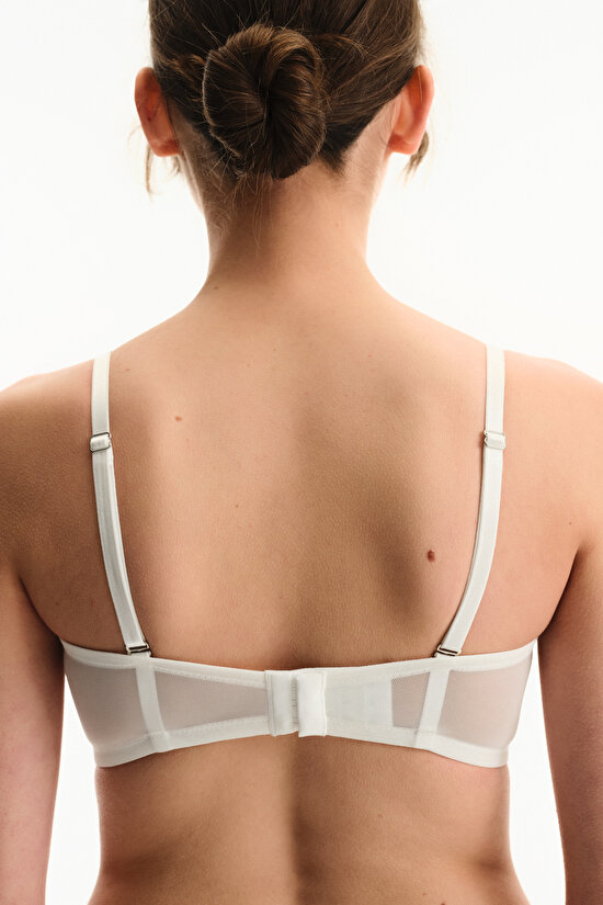 Off-White Lotus Strapless Broderie Bra - 2