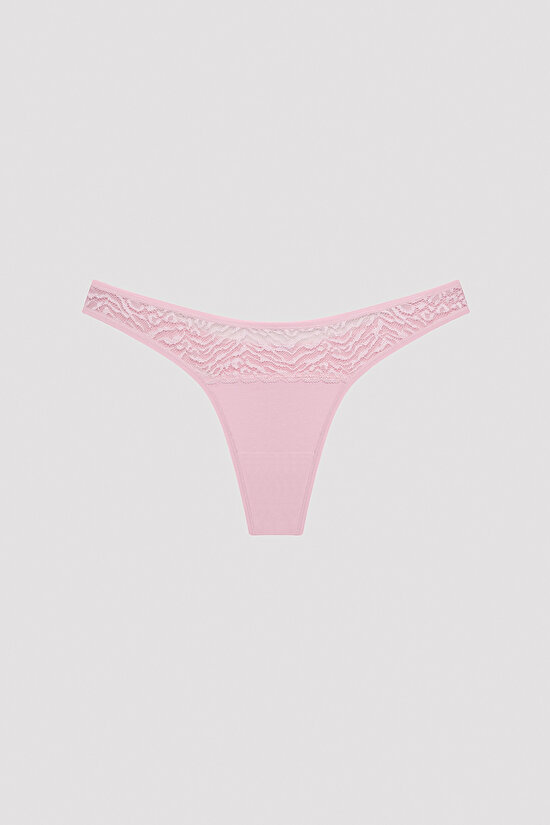 Coral Vibes Lacy Detailed 3in1 Thong - 5