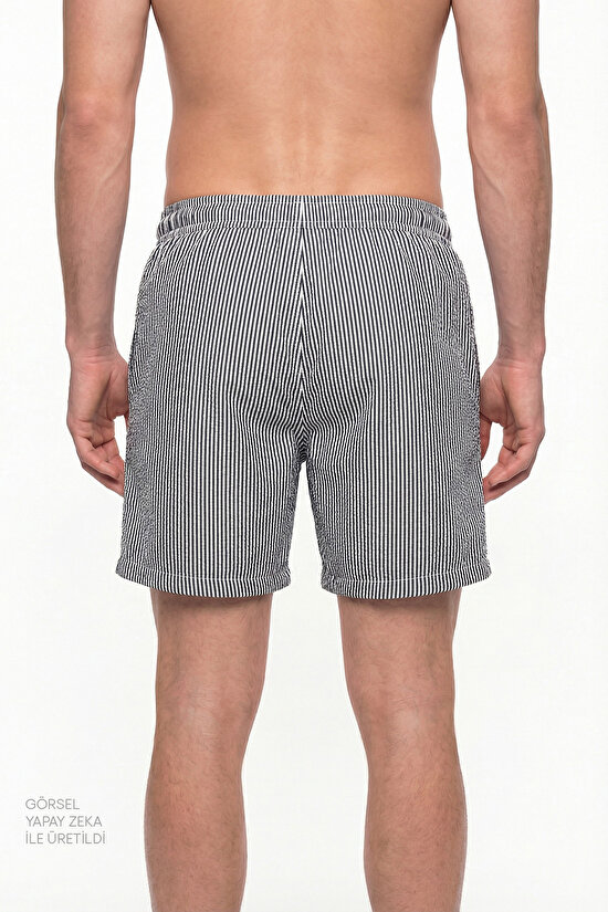 Erkek İndigo Navy Tissue Şort - 2