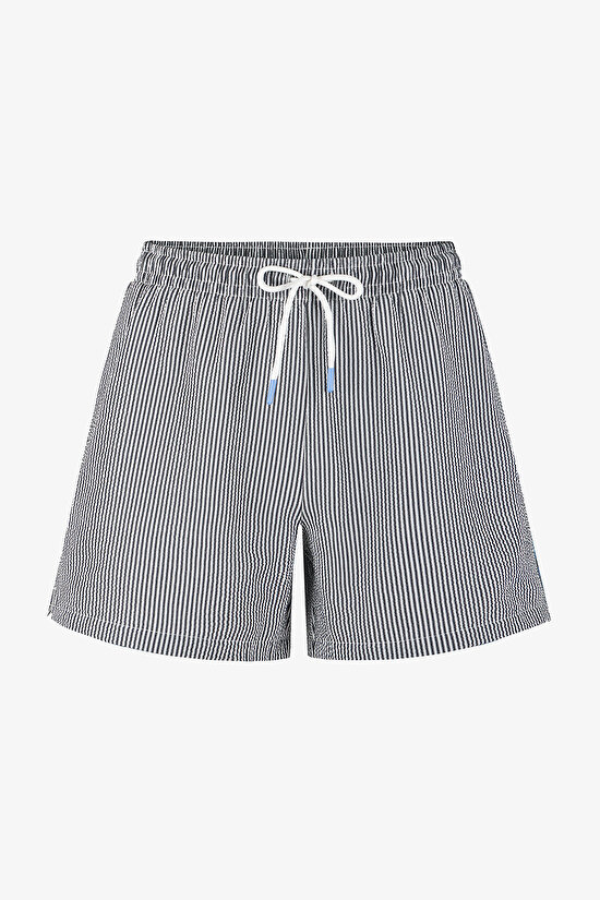 Erkek İndigo Navy Tissue Şort - 4