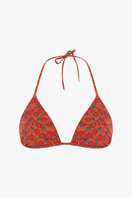 Multi Color Chery Triangle Bikini Top - 6