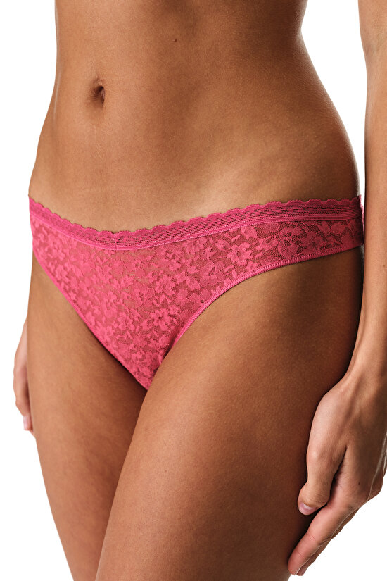 Fuchsia Easy Lace V-Model Slip - 1