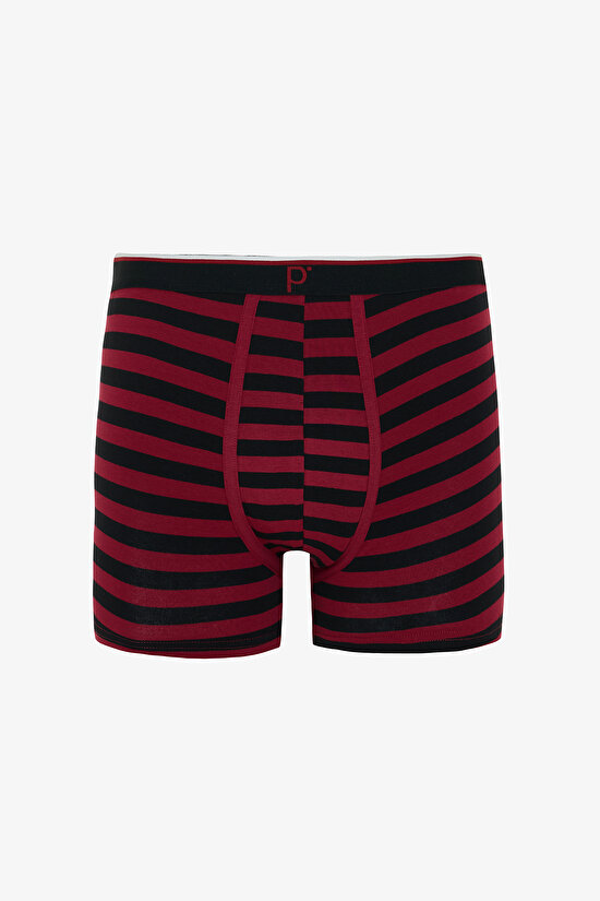 Erkek Red Line Çizgili 3'lü Organik Boxer Erkek Red Line Çizgili 3'lü Organik Boxer - 4