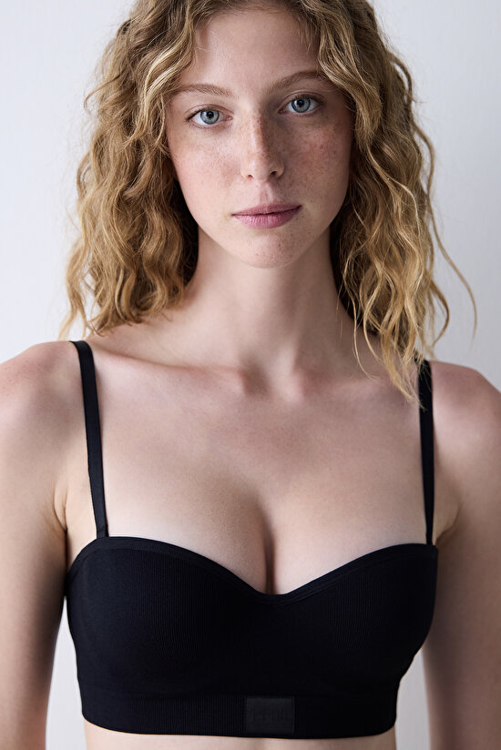 Seamless Dikişsiz Stardoll Push Up Siyah Sütyen - 4