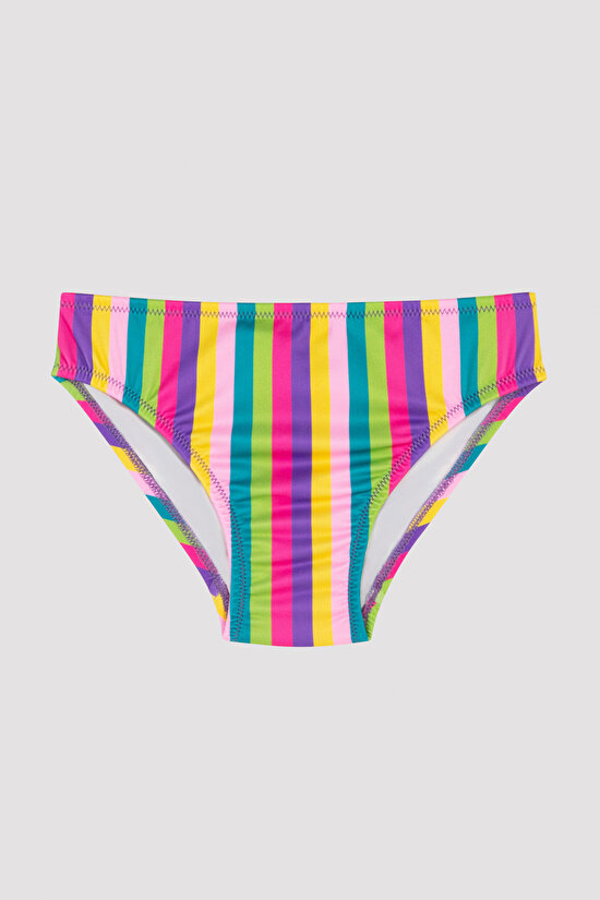 Girls Stripe Bandeau Bikini Set - 3