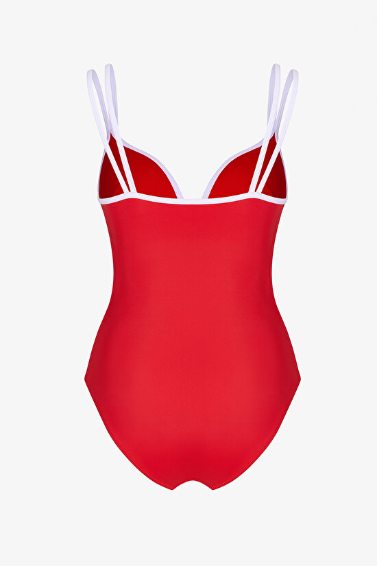 Kırmızı Beluga Push Up Destekli Mayo - 7