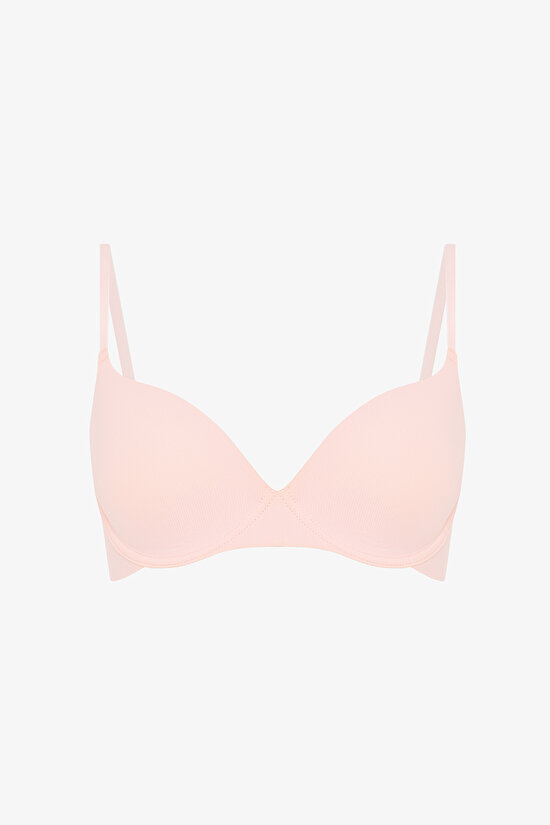 Liny Ribbed Balenli Pembe Sütyen - 5