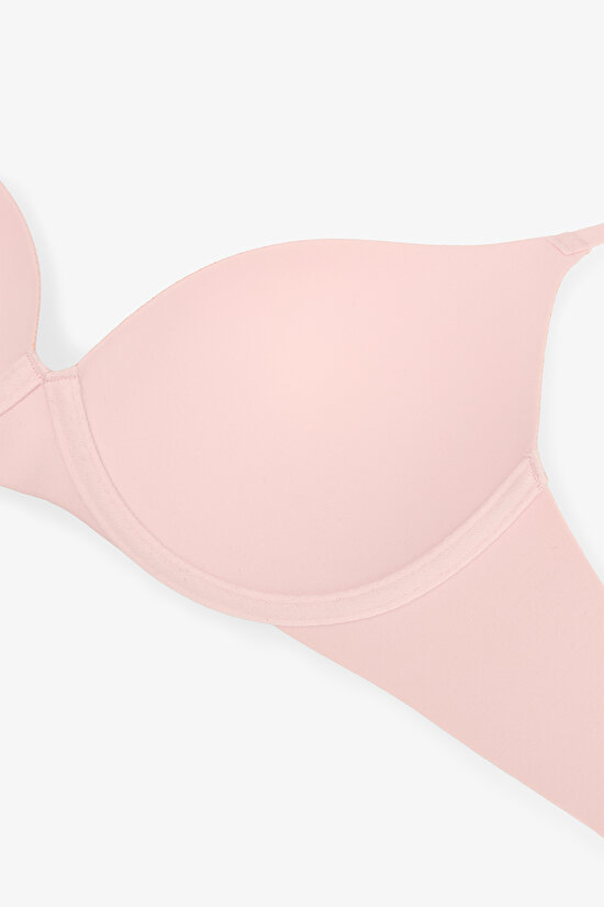 Liny Ribbed Balenli Pembe Sütyen - 6