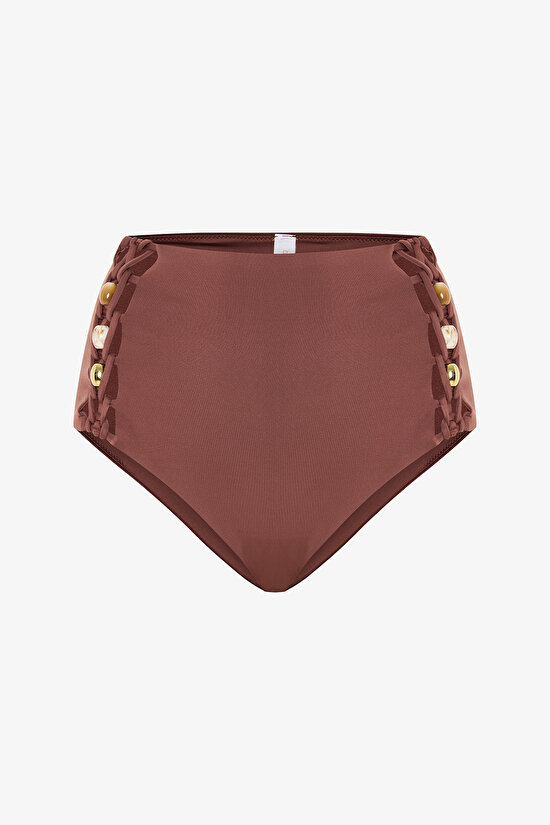 Açık Kahverengi Astrid High Yüksek Bel Bikini Altı - 6