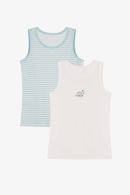 Boys' Off White Dino Dash 2 Pack Tank Top - 1