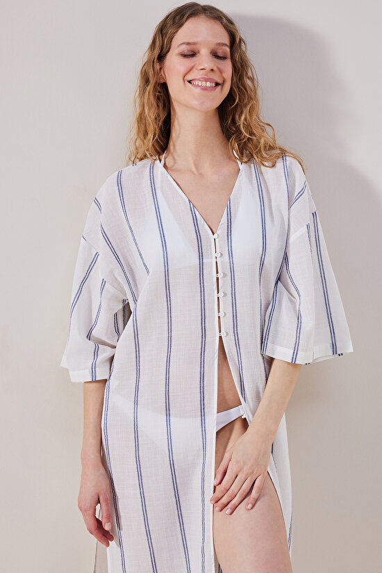 Marissa Çizgili Kaftan - 1