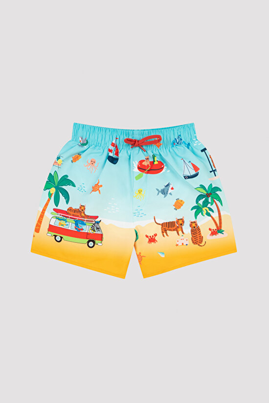 Boys Safari Sea Shorts - 1